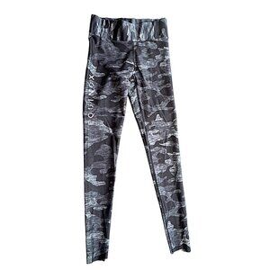 Terez‎ Hi Shine Grey Camo Leggings No Size Tag Estimated XXS to XS NWOT